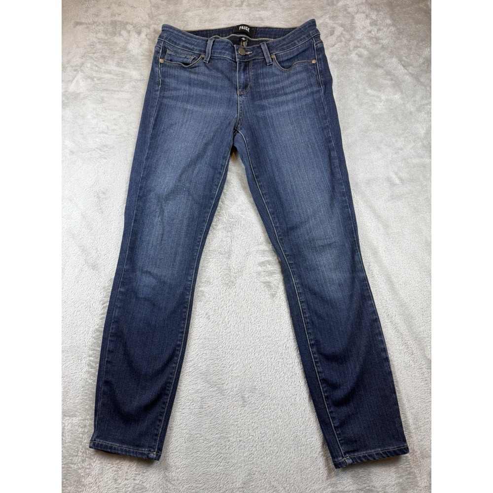 Paige Jeans Women's 26 Verdugo Ankle Petite Dark‎ Denim Stretch Made In USA